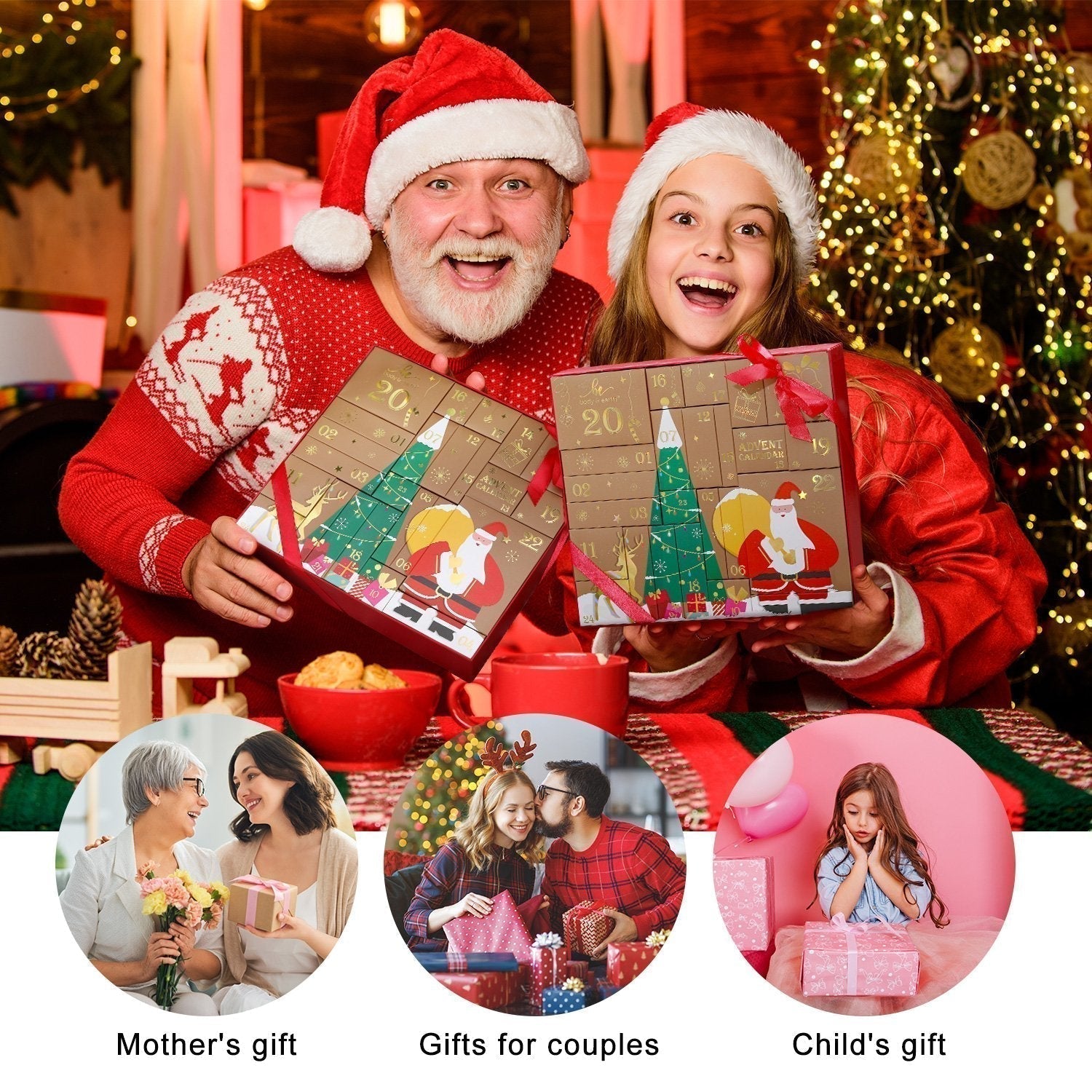 Experience the Magic of Christmas with Our Bath Set Advent Calendar; Unveil 24 Delightful Surprises in Our Christmas Bath Set Calendar.