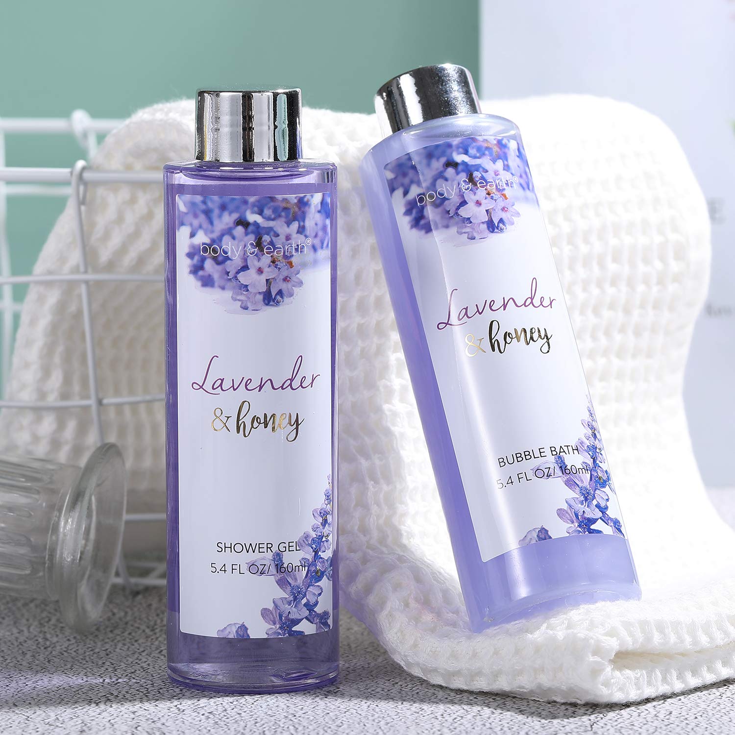 Body & Earth Gift Sets Lavender & Honey Spa Bathtub Set