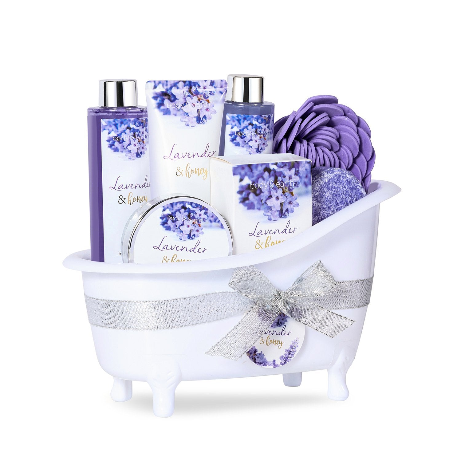 Body & Earth Gift Sets Lavender & Honey Spa Bathtub Set