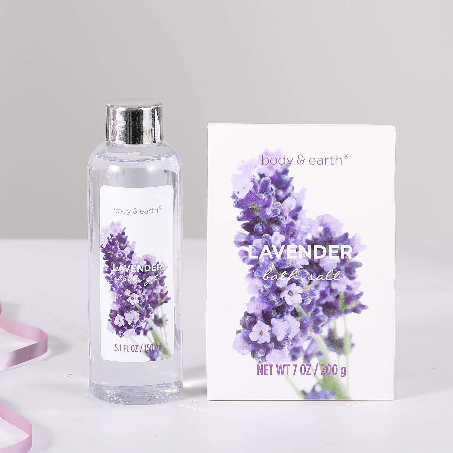 Body & Earth Gift Sets Lavender Home Spa Bathtub Gift Set