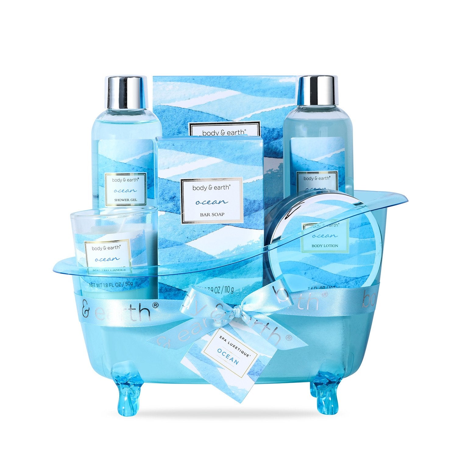 Body & Earth Gift Sets Refreshing Ocean Spa Bathtub Set
