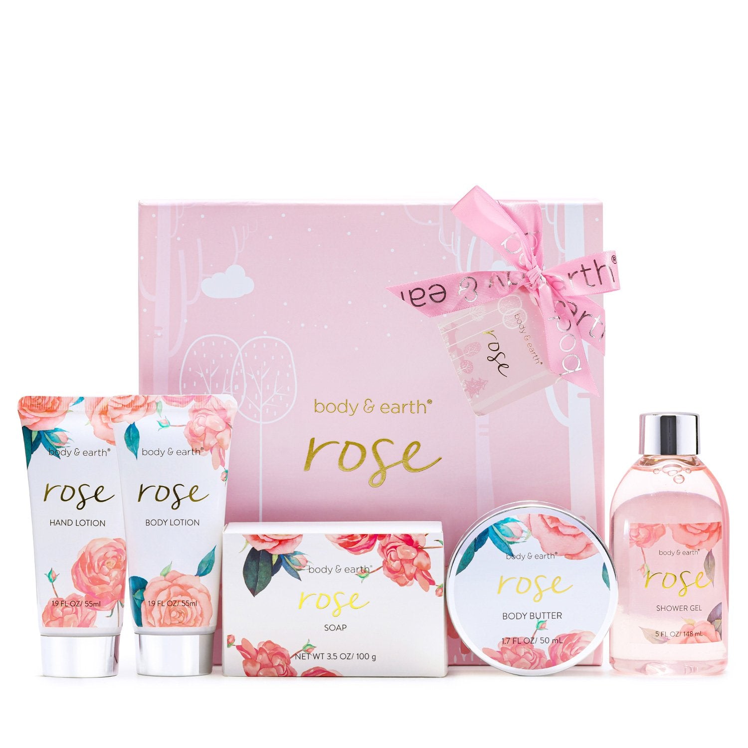 Body & Earth Gift Sets Rose Bath Spa Gift Box