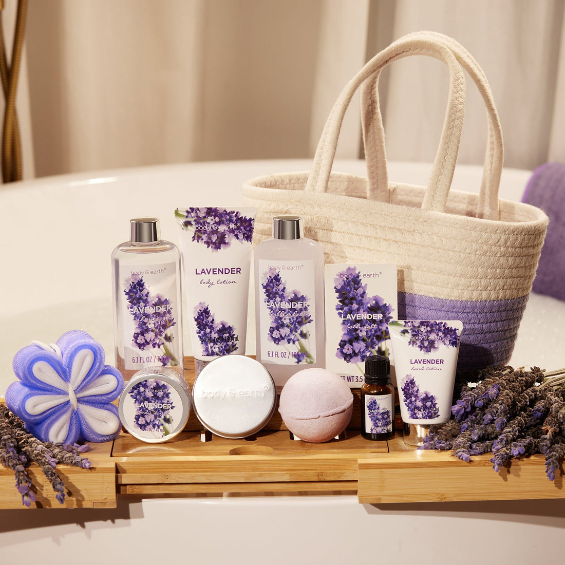 Body &amp; Earth Inc Gift Sets Lavender Spa Gift Basket