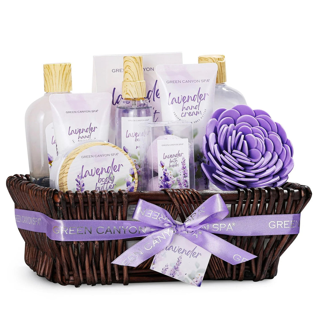 Body & Earth Inc Lavender Bath Gift Basket Set-