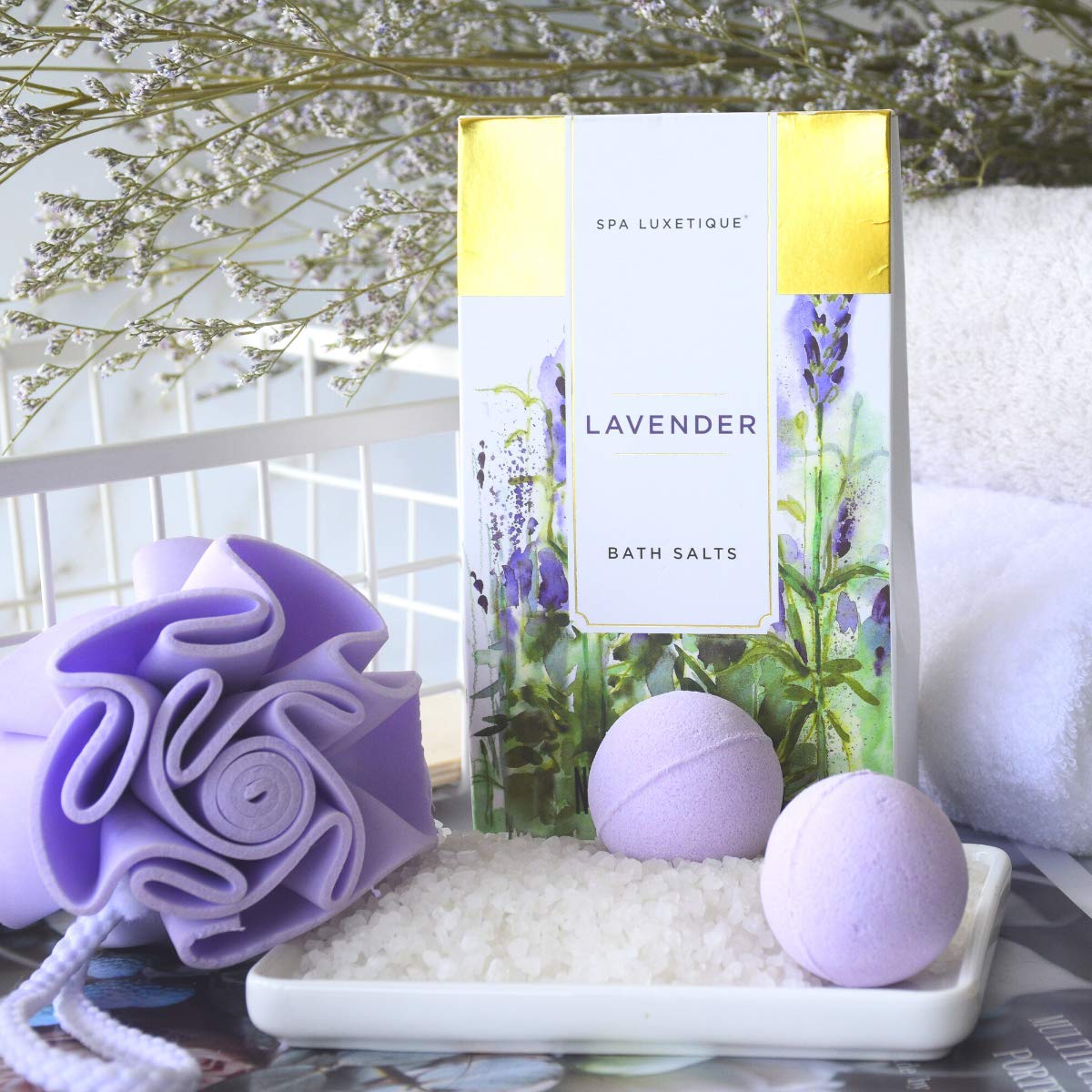 Body & Earth Inc Lavender Everyday Bath Set Tote