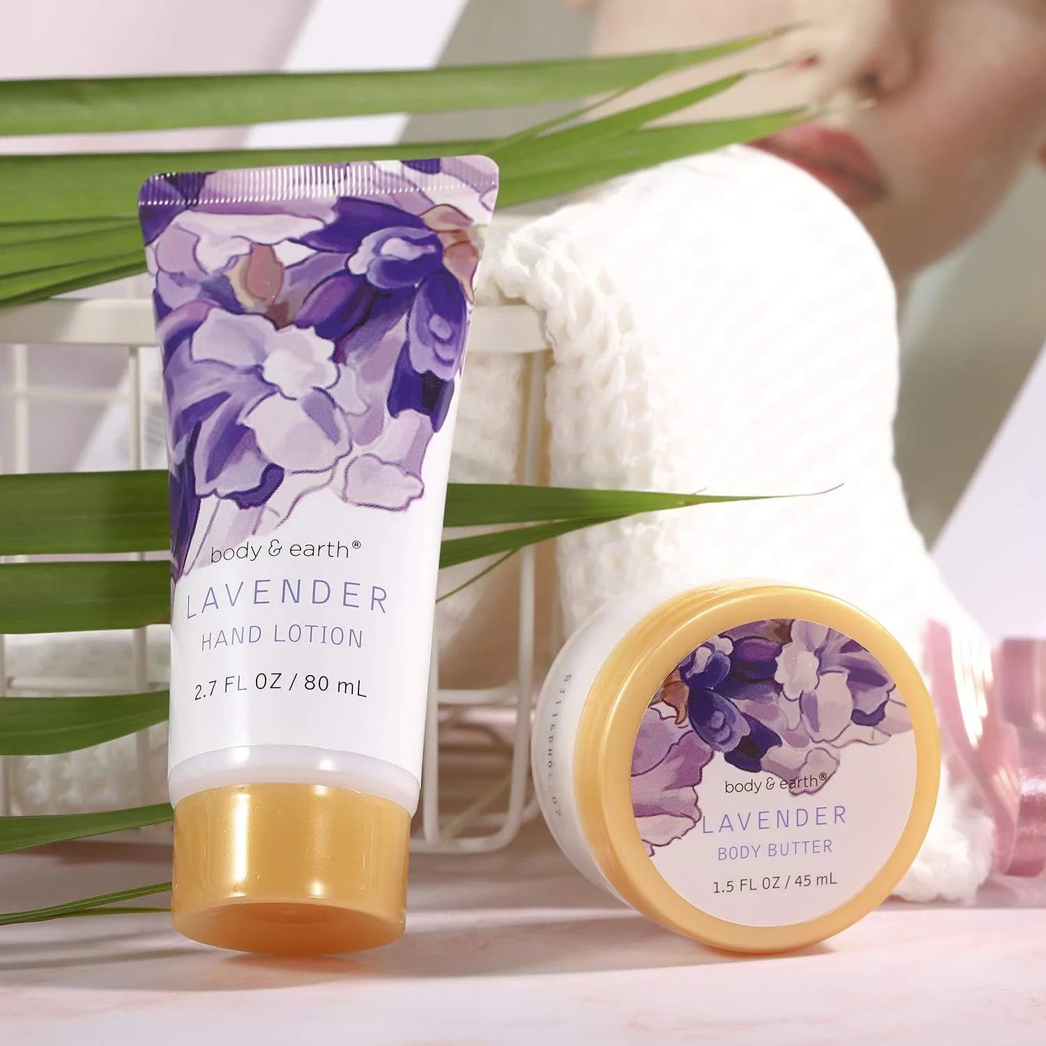 Body & Earth Inc Lavender Spa Gift Basket Set-