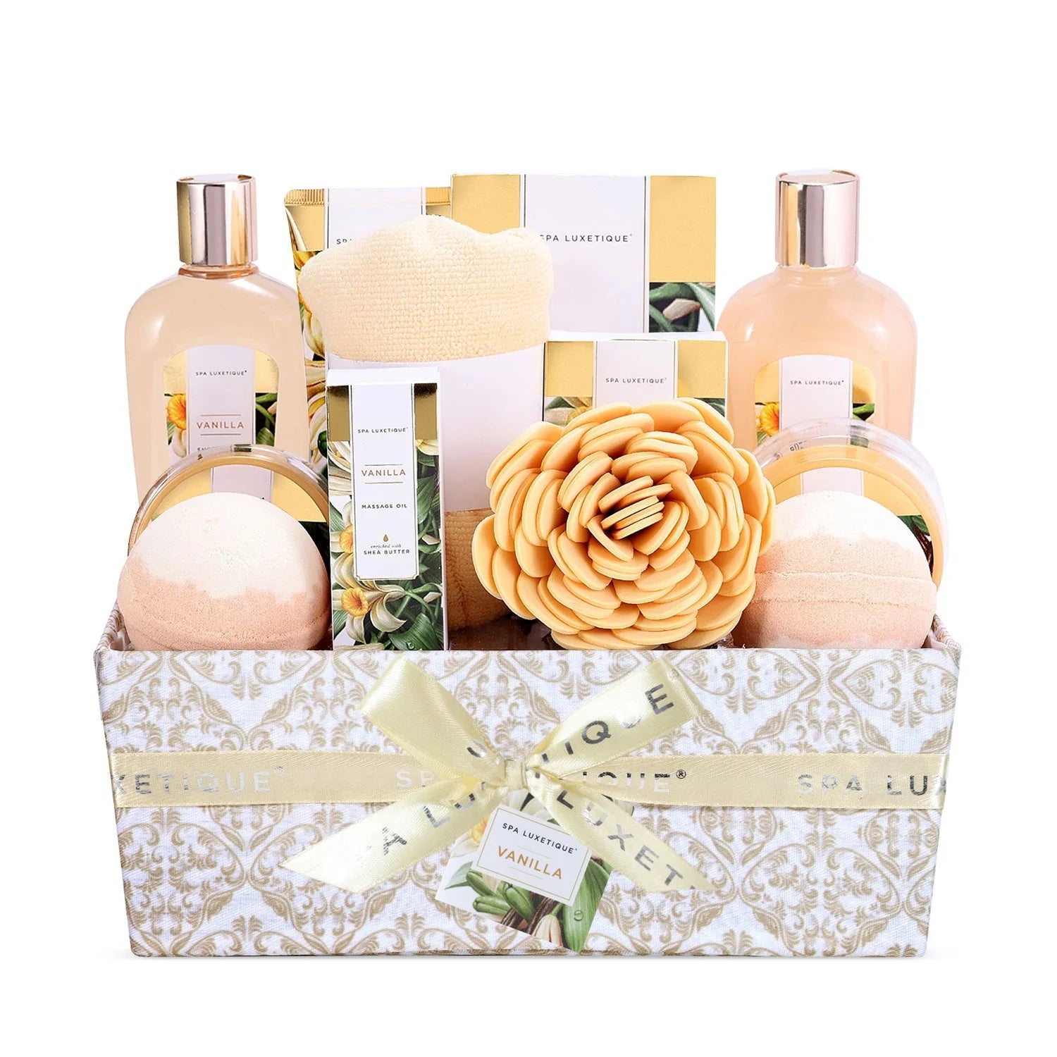 Body & Earth Inc Vanilla Bath&Shower Basket Gift Set-