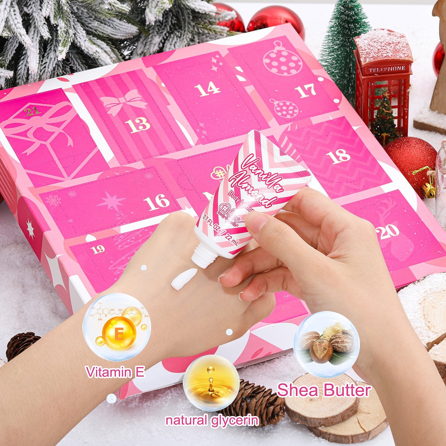 Body & Earth Love Gift Sets 12pcs Bath Set Advent Calendar