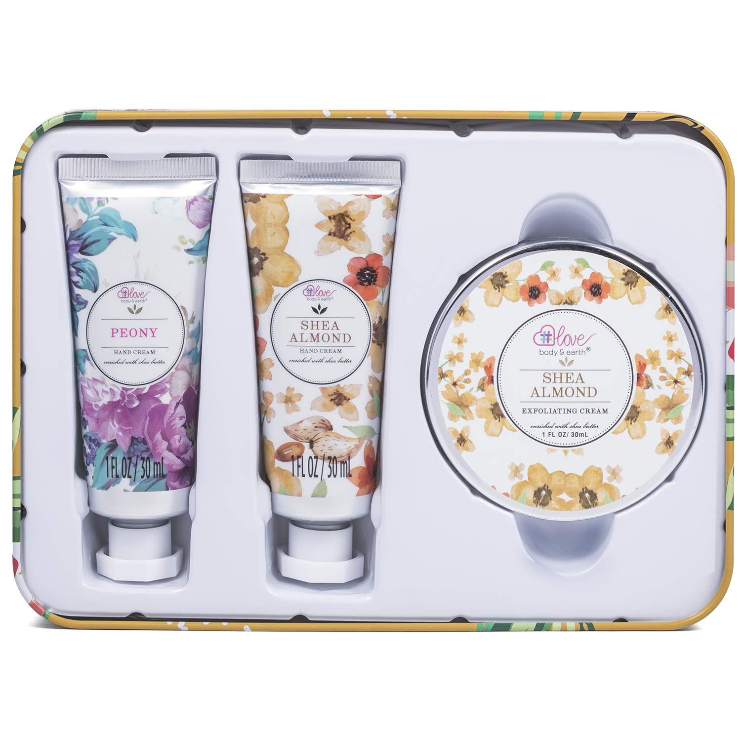 Body & Earth Love Gift Sets Shea Almond & Peony Hand Care Trio