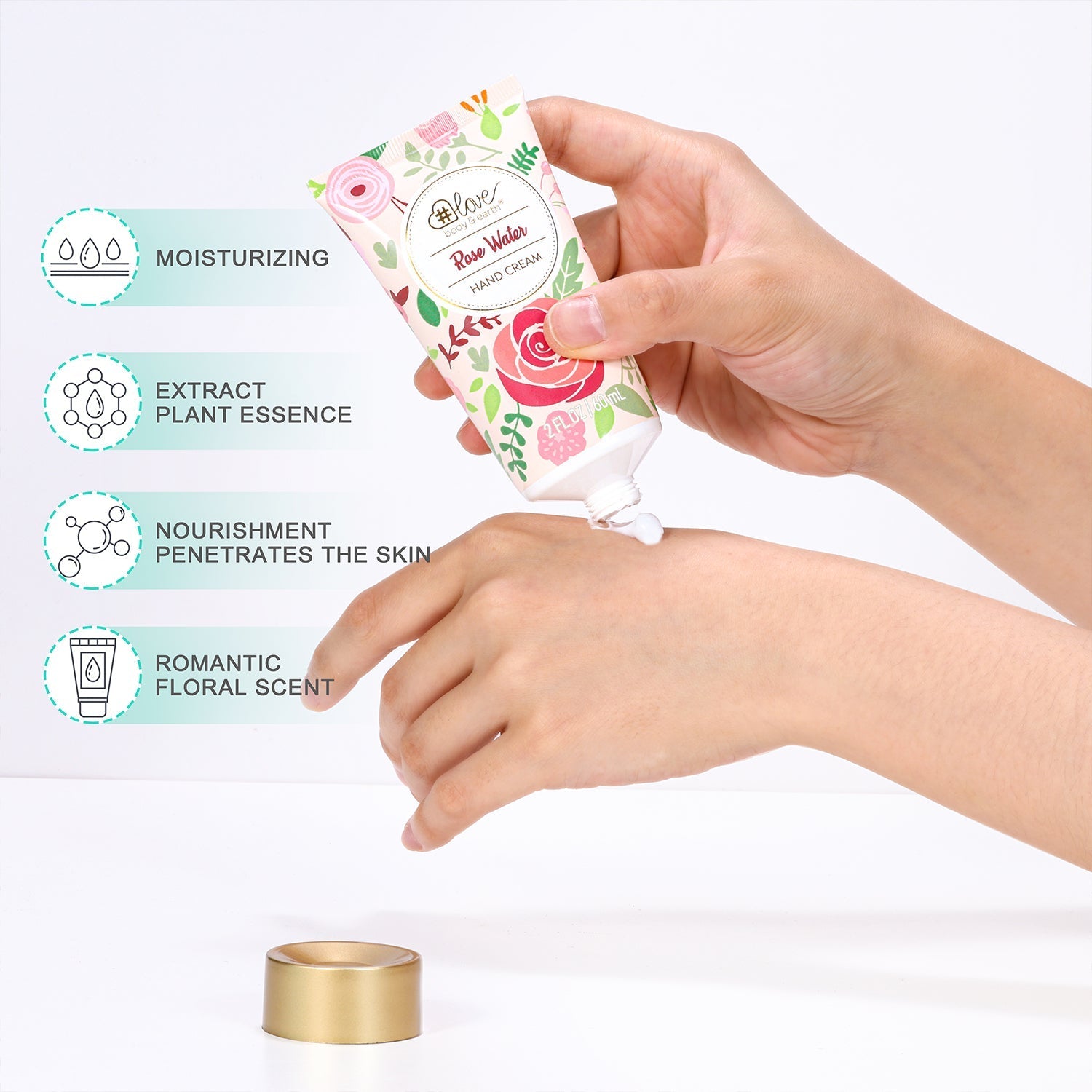 Body & Earth Love Hand Cream 4pcs Lotion Gift Set For Women