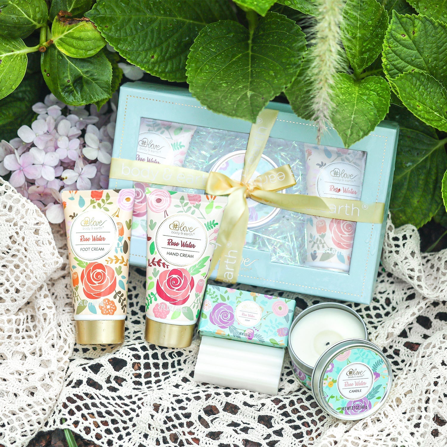 Body & Earth Love Hand Cream 4pcs Lotion Gift Set For Women
