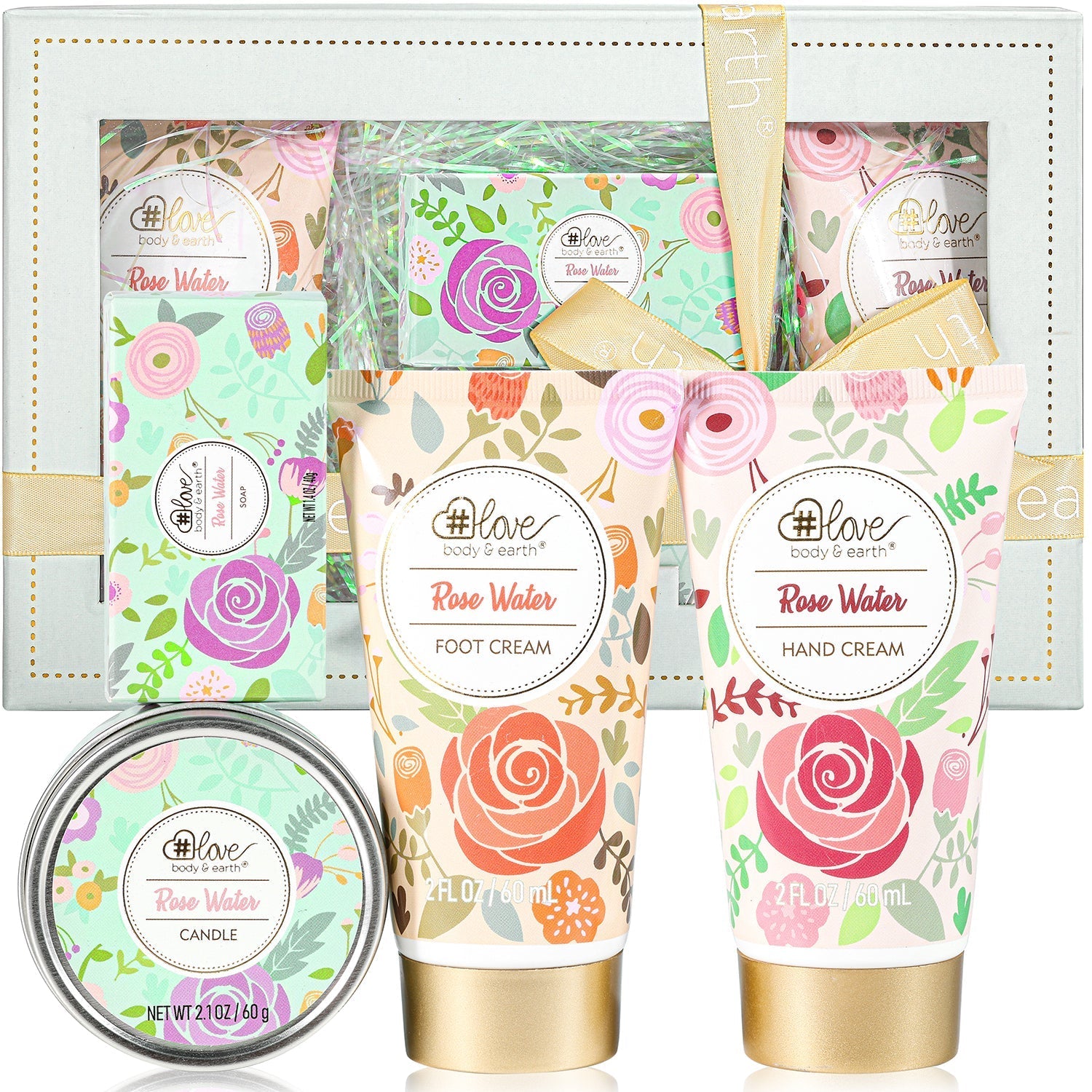 Body & Earth Love Hand Cream 4pcs Lotion Gift Set For Women