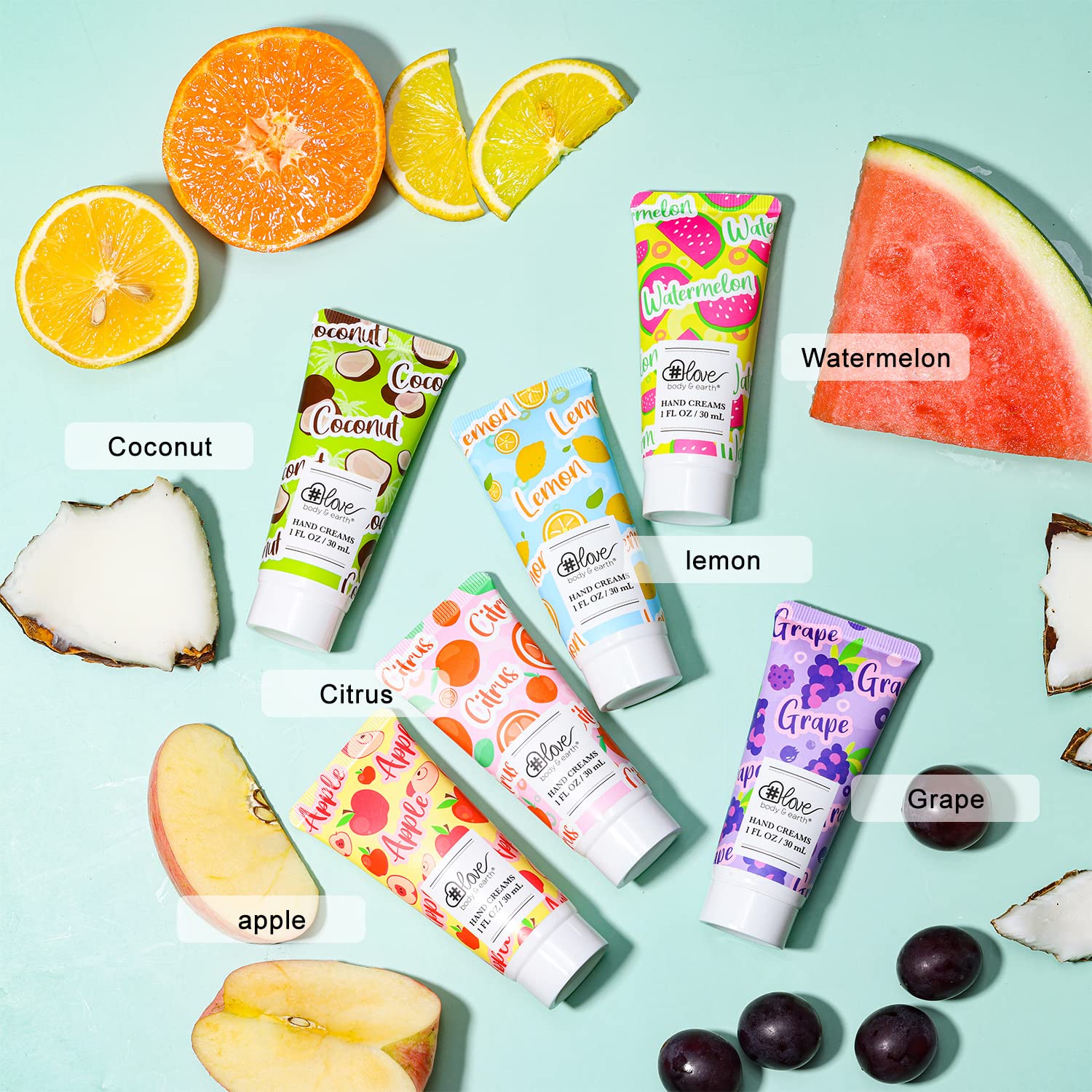 Body & Earth Love Hand Cream 6pcs Travel Moisturizing Hand Cream Set