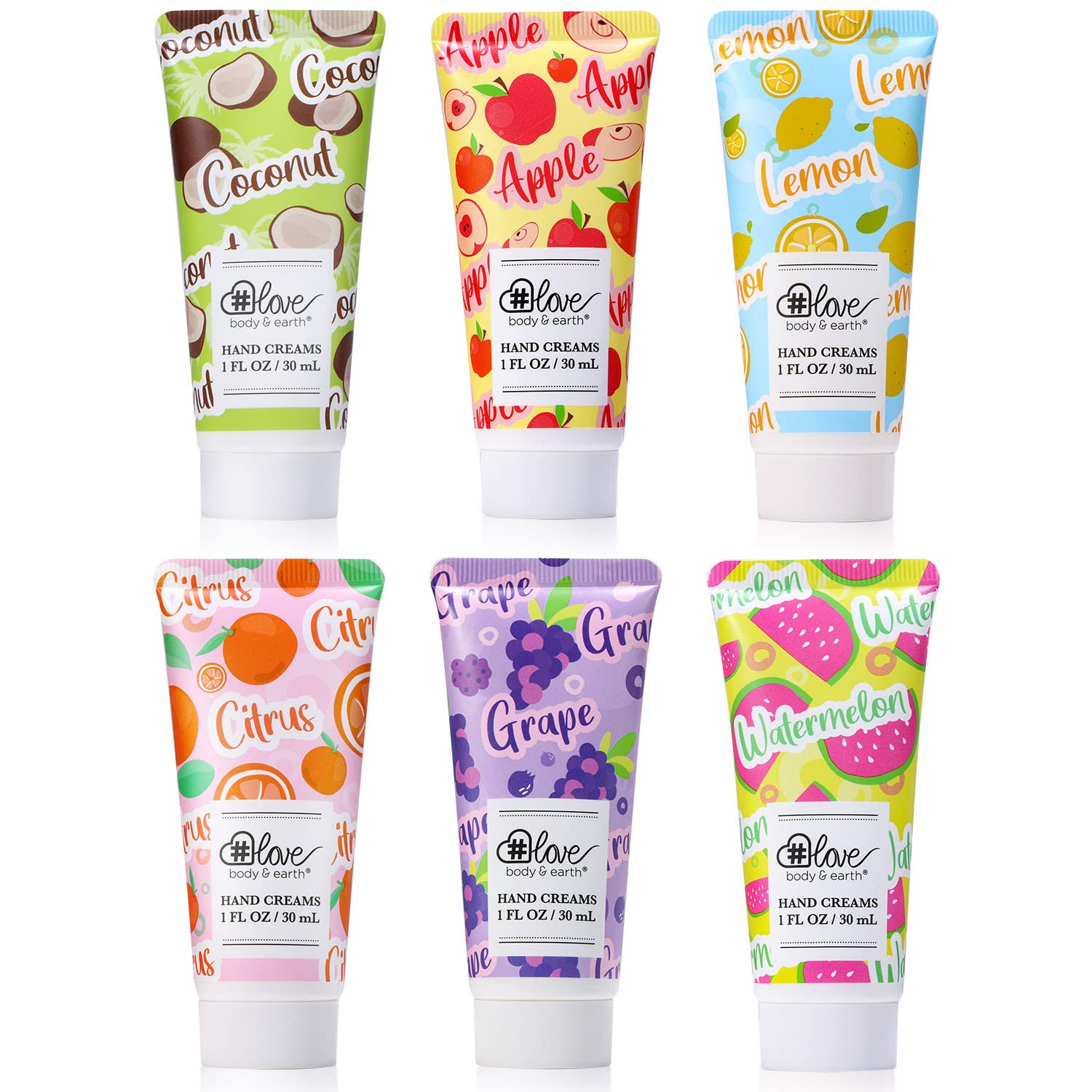 Body & Earth Love Hand Cream 6pcs Travel Moisturizing Hand Cream Set