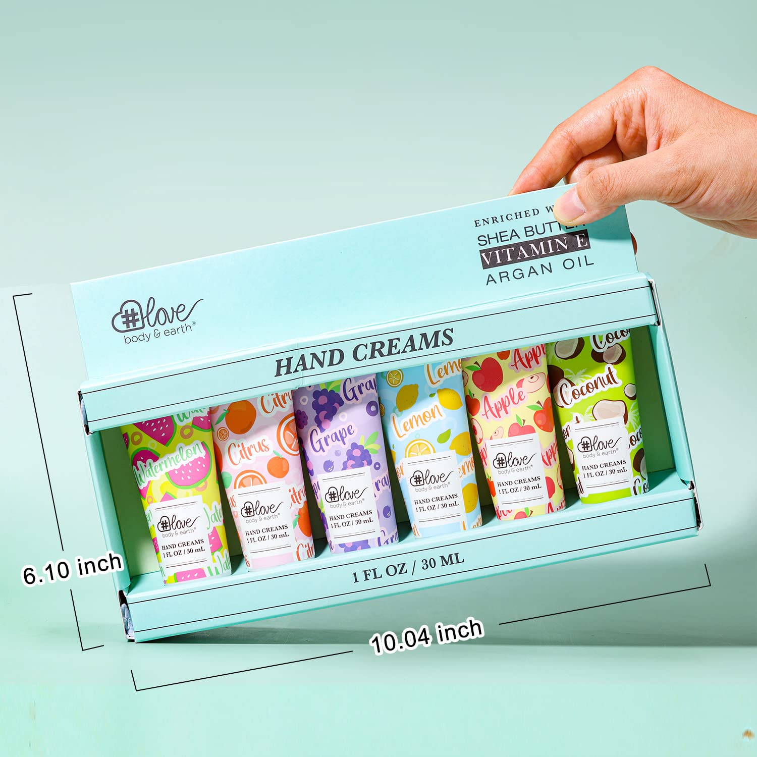 Body & Earth Love Hand Cream 6pcs Travel Moisturizing Hand Cream Set