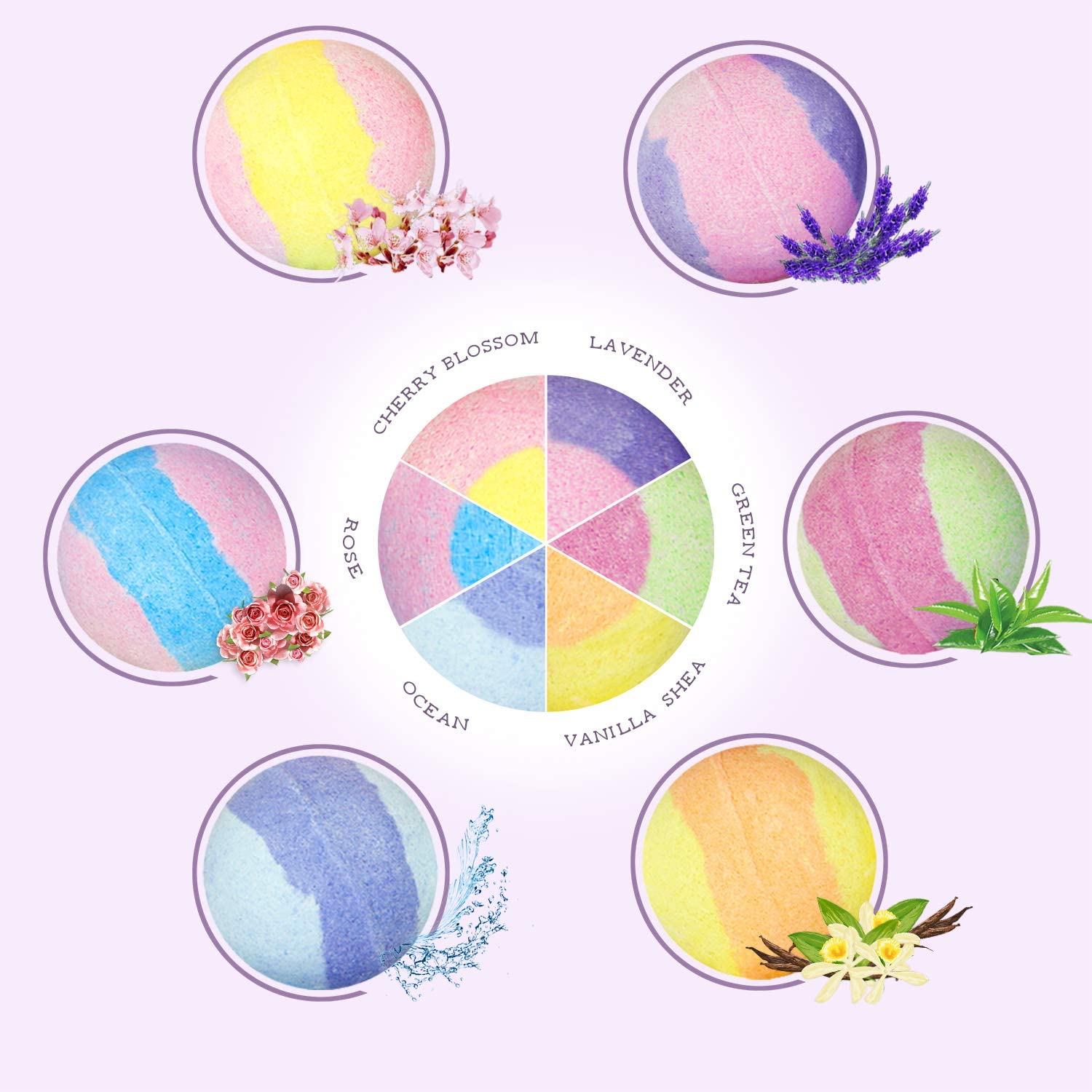 Spa Luxetique Bath Sets Colorful Bath Bombs Gift Set