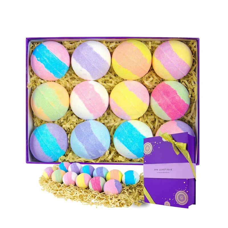 Spa Luxetique Bath Sets Colorful Bath Bombs Gift Set