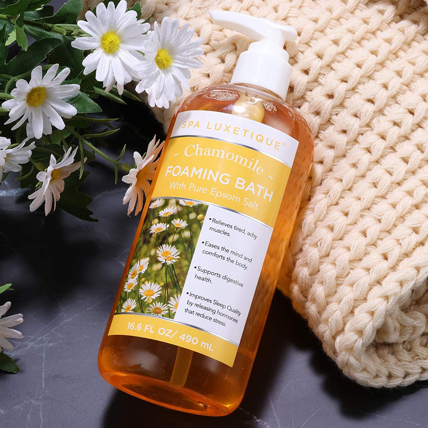 Spa Luxetique Foam Bath Rose and Chamomile Foaming Bath
