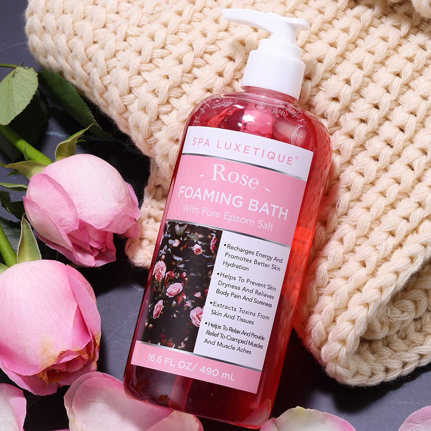 Spa Luxetique Foam Bath Rose and Chamomile Foaming Bath