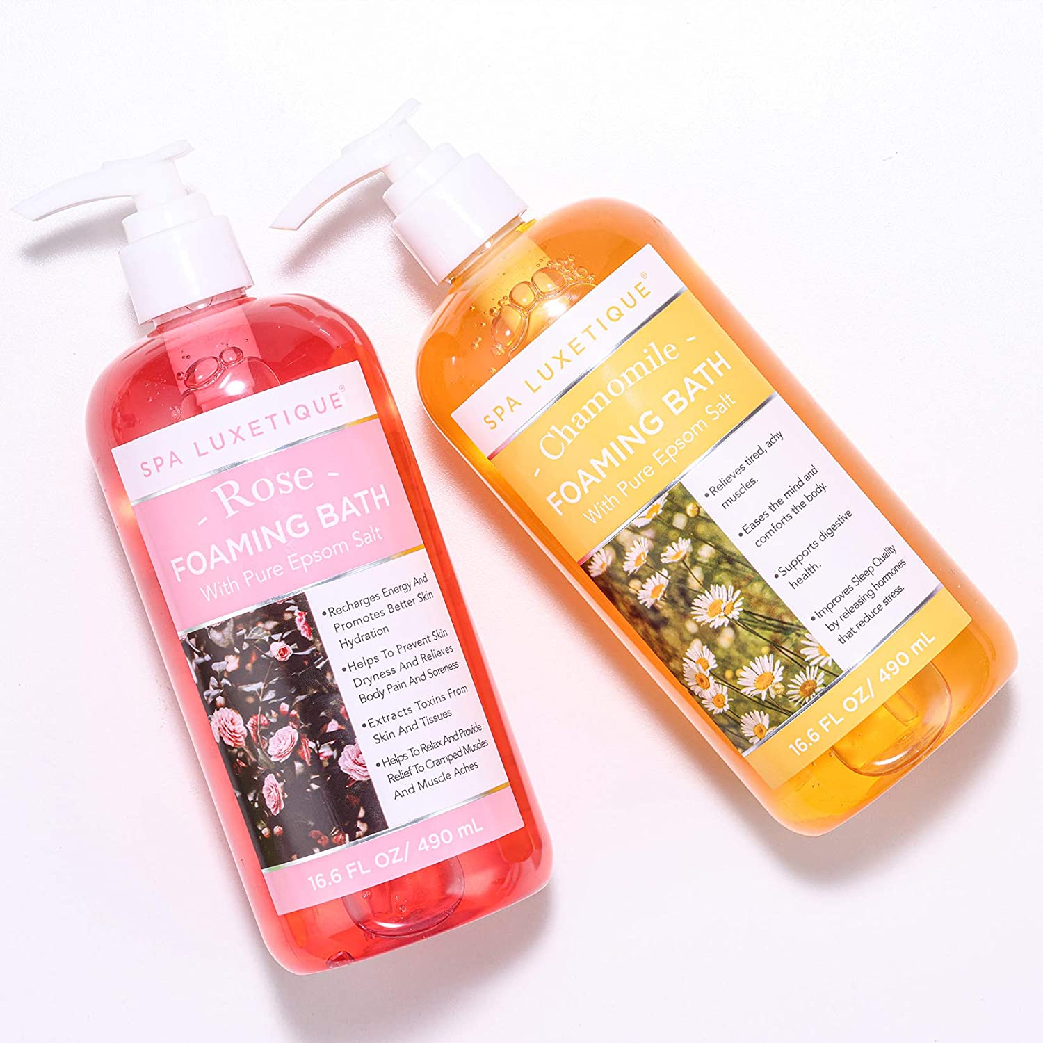 Spa Luxetique Foam Bath Rose and Chamomile Foaming Bath