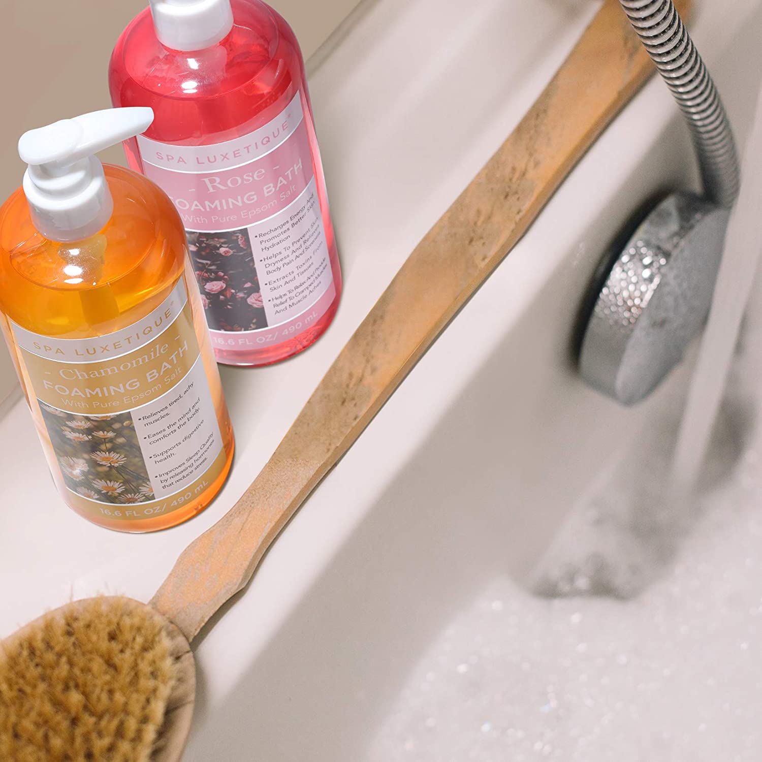 Spa Luxetique Foam Bath Rose and Chamomile Foaming Bath
