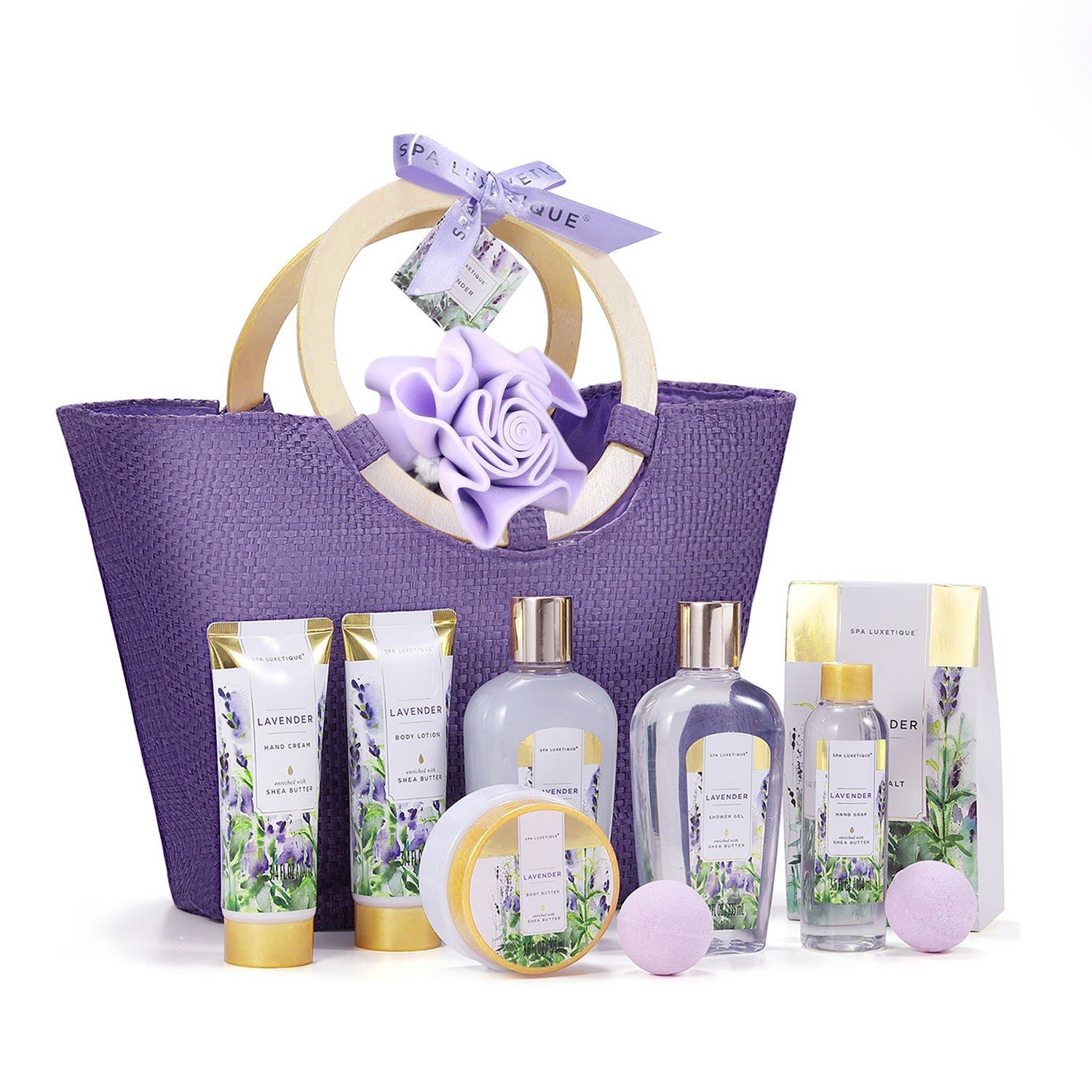 Spa Luxetique Gift Sets Lavender Everyday Bath Set Tote