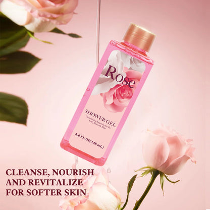 Body &amp; Earth Body Care Body &amp; Earth Spa Bath Gift Sets for Women, Rose 6pcs Beauty Holiday Gifts for Mom