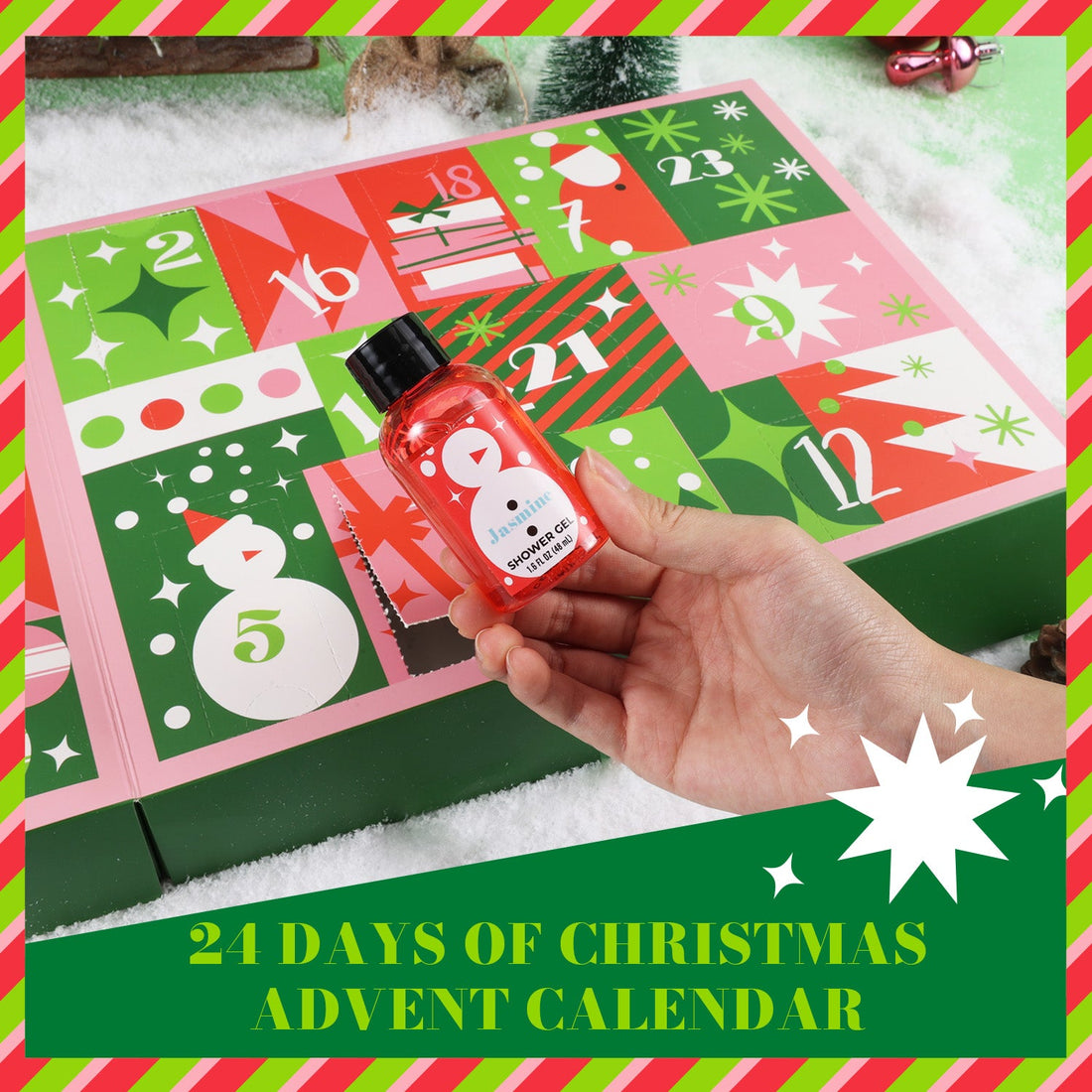 Body &amp; Earth Christmas Gift Sets Advent Calendar with 24pcs Xmas Bath &amp; Body Set