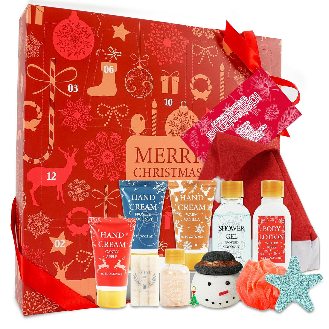 Body &amp; Earth Christmas Gift Sets Holiday Beauty Deluxe Advent Calendar 12pcs