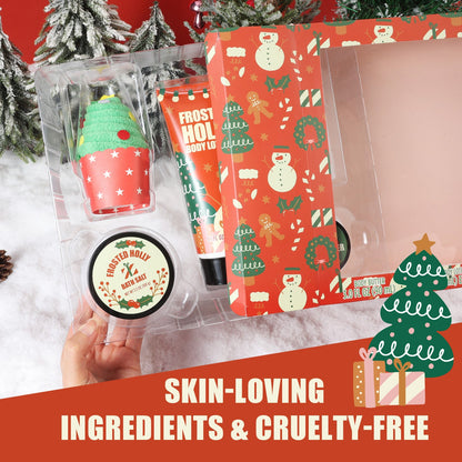 Body &amp; Earth Inc 5 Pcs Christmas Bath Gift Set