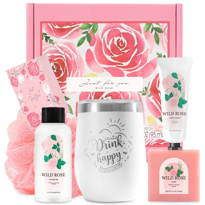 Body &amp; Earth Inc 6 Pcs Rose Scent Gift Baskets for Mom