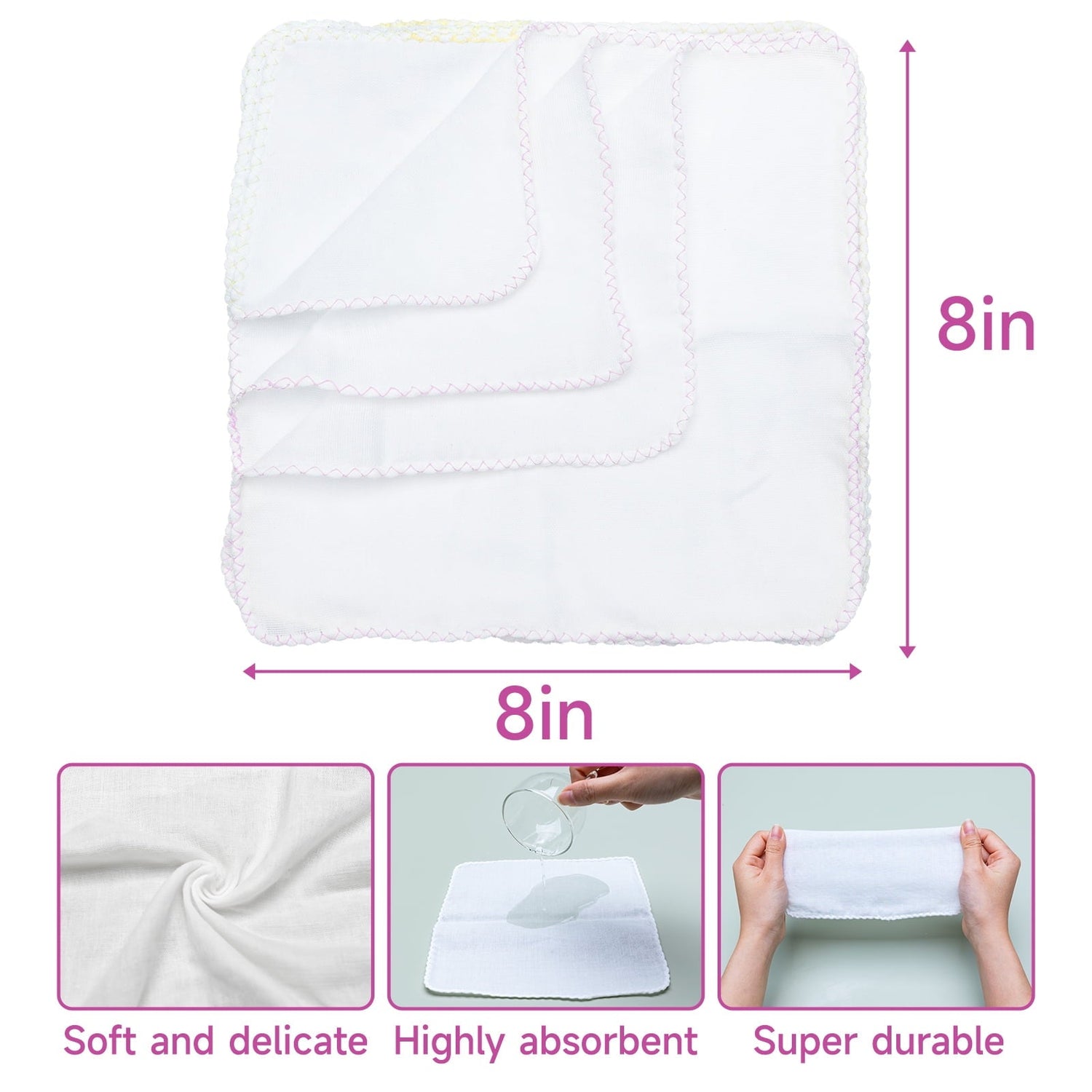 Body &amp; Earth Inc 64 Pack Flannel Cloth Baby Wipes with Dispenser