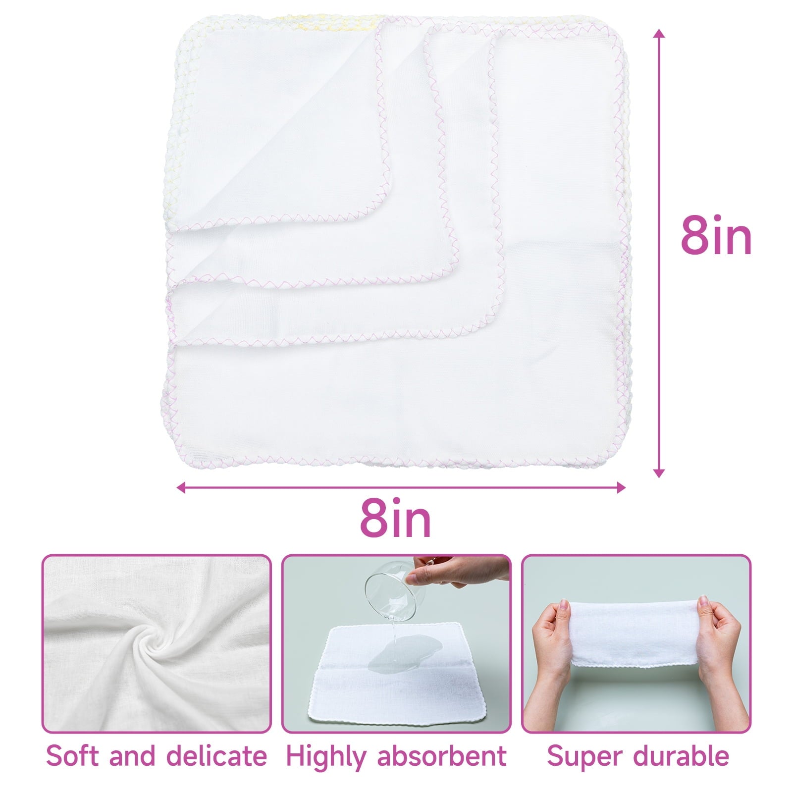 Body &amp; Earth Inc 64 Pack Flannel Cloth Baby Wipes with Dispenser