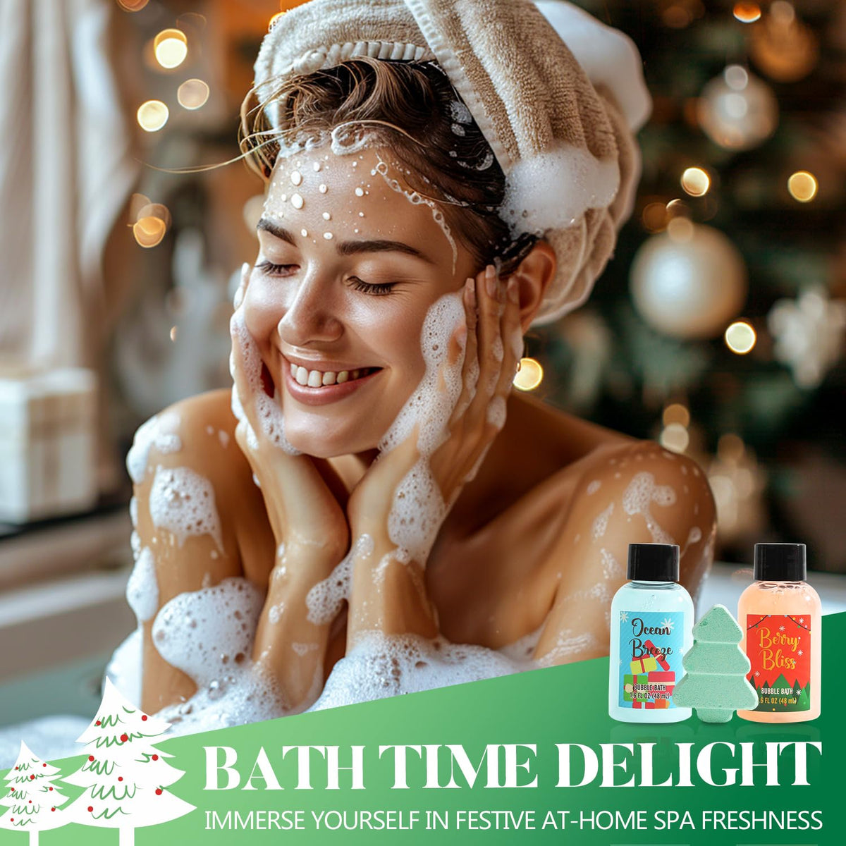 Body &amp; Earth Inc Advent Calendar 2026 Women Christmas Hand Cream Gifts Sets, 24 Days Skincare Advent Calendar for Teen Girls Xmas Countdown Calendar, 24pcs Spa Gift Set Bubble Bath, Shower Gel, Body Lotion Scrub etcs