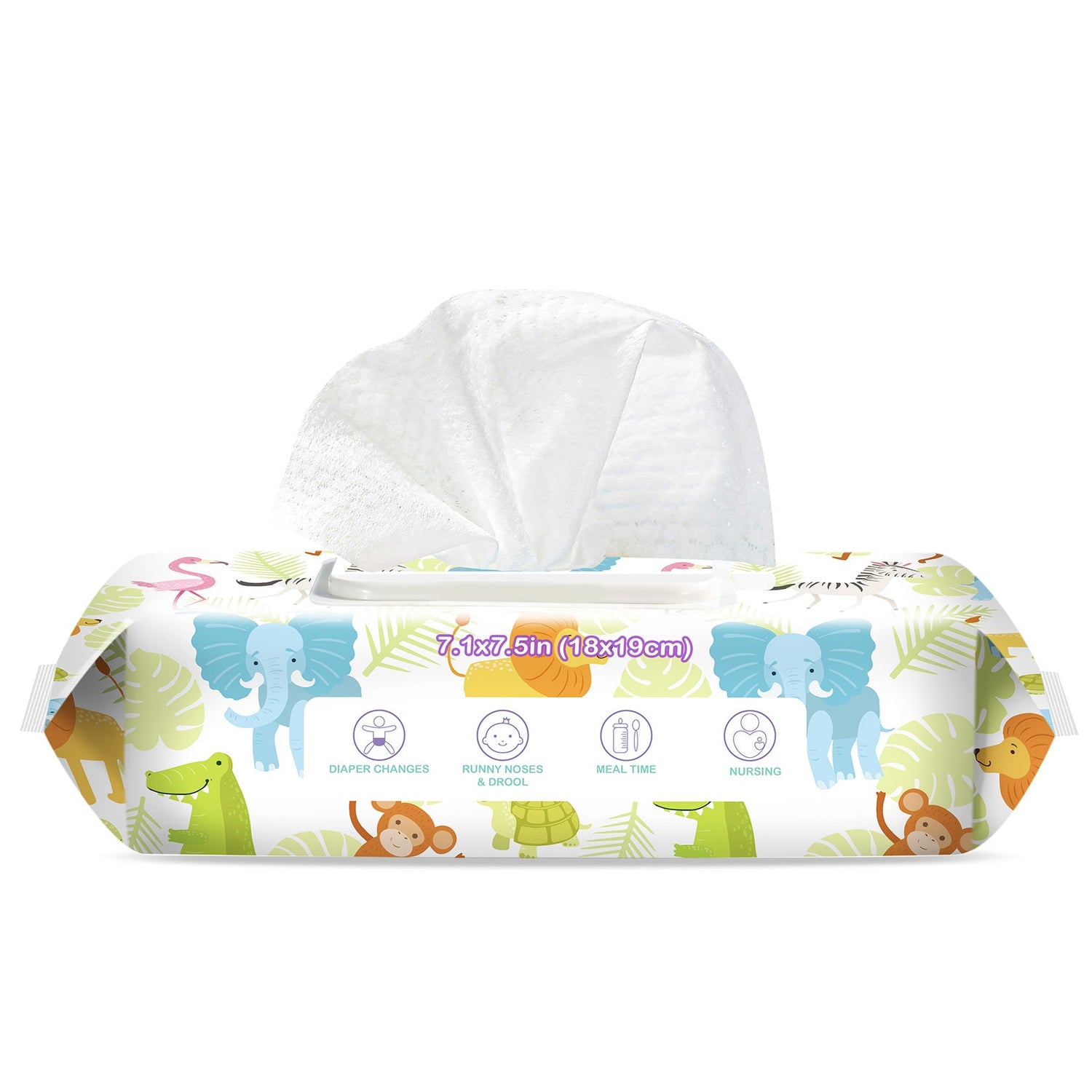 Body &amp; Earth Inc Baby Diaper Wipes Unscented 3 Flip-top Packs