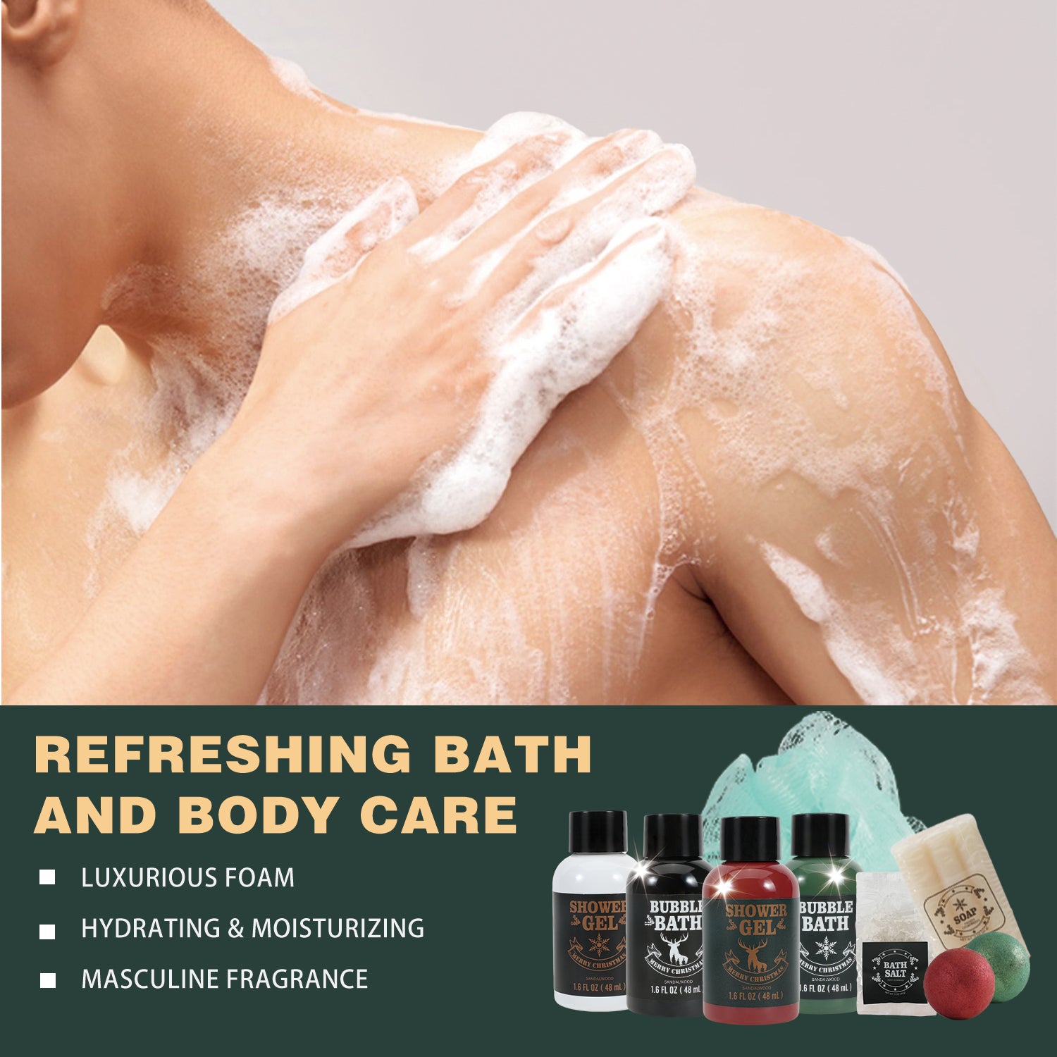 Body &amp; Earth Inc Body &amp; Earth 2025 Advent Calendar - 24 Days of Christmas Gifts Sets for Men, eard Grooming Kits