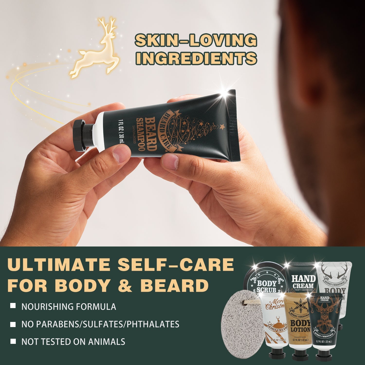 Body &amp; Earth Inc Body &amp; Earth 2025 Advent Calendar - 24 Days of Christmas Gifts Sets for Men, eard Grooming Kits