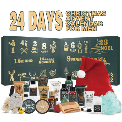 Body &amp; Earth Inc Body &amp; Earth 2025 Advent Calendar - 24 Days of Christmas Gifts Sets for Men, eard Grooming Kits