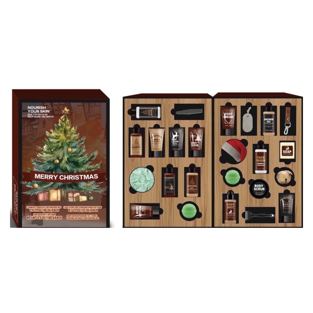 Body &amp; Earth Inc Body &amp; Earth Advent Calendar 2025 for Men Christmas Gift Sets - Beard Grooming Kits