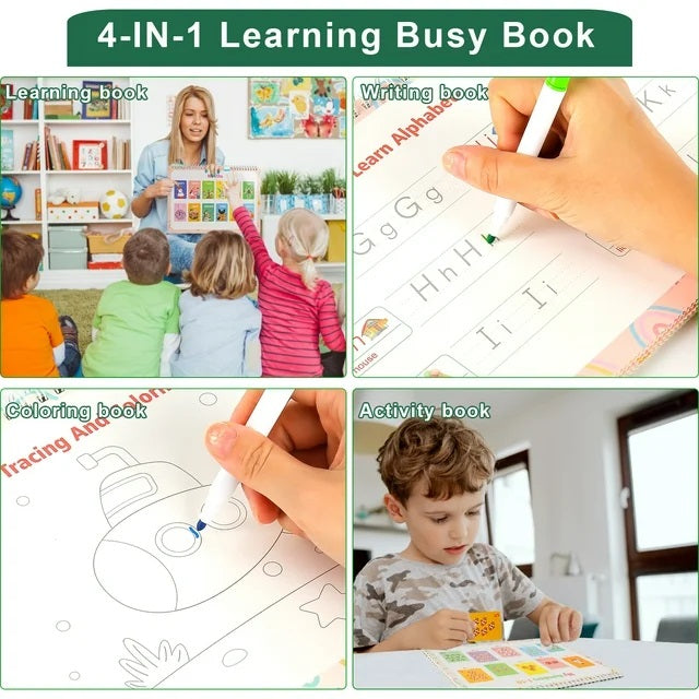 Body &amp; Earth Inc Busy Book for Toddlers 1-4, 16 Themes Preschool Learning Activities Montessori Toys