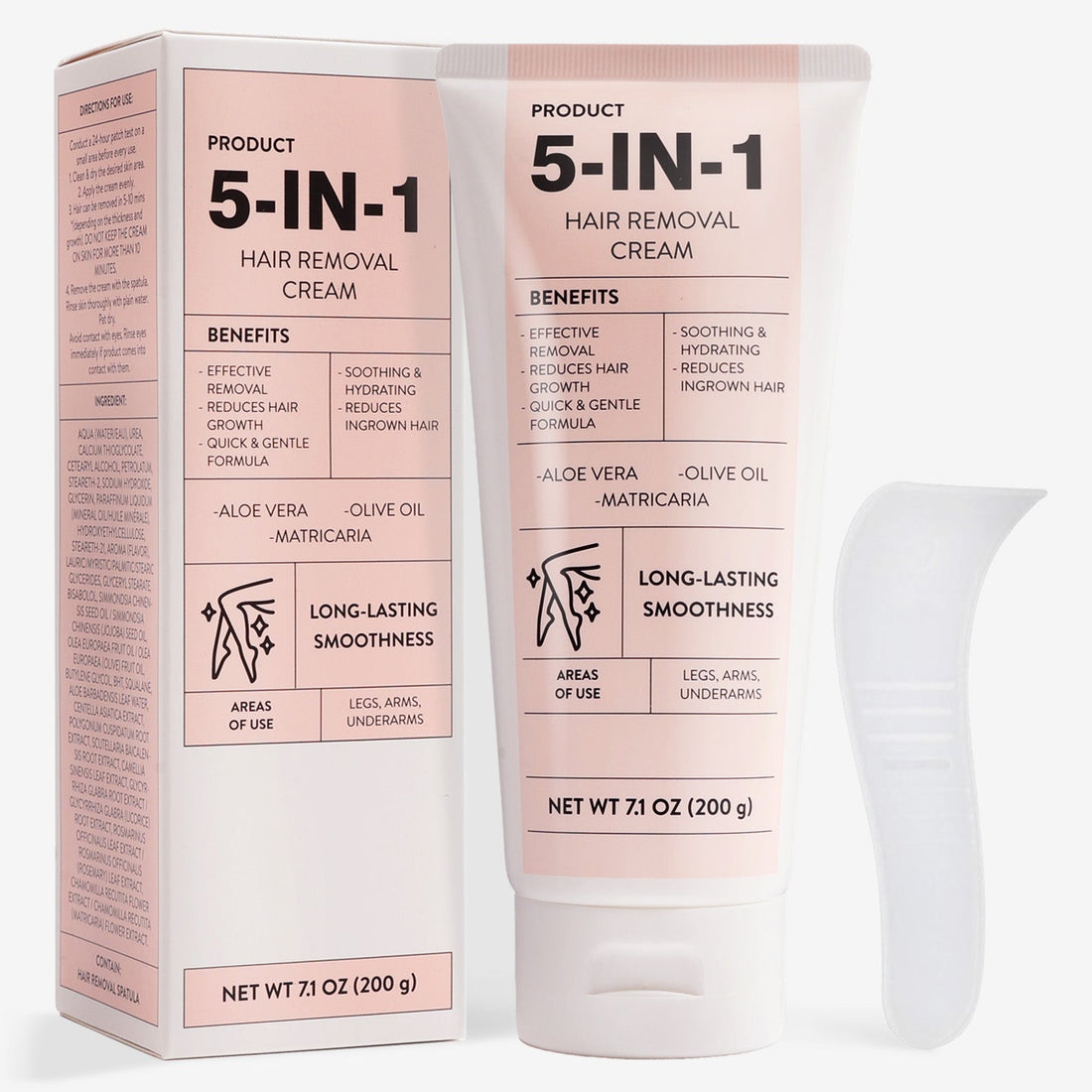 Body & Earth Inc Hair Removal Cream – Legs & Body 5 in 1 Gel Cream