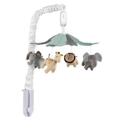 Body &amp; Earth Inc HAPPY BUM Baby Crib Mobile with Music - Jungle Animals Mobile for Crib with Lullabies for Baby Boys and Girls