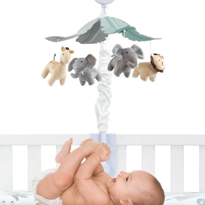 Body &amp; Earth Inc HAPPY BUM Baby Crib Mobile with Music - Jungle Animals Mobile for Crib with Lullabies for Baby Boys and Girls