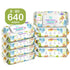 Body & Earth Inc HAPPY BUM Baby Wet Wipes, Baby Water Wipes Unscented, 8 Packs, 640 Count