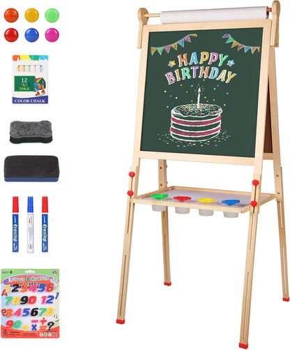 Body &amp; Earth Inc Kids Easel Wooden Children Art Easel Paper Roll