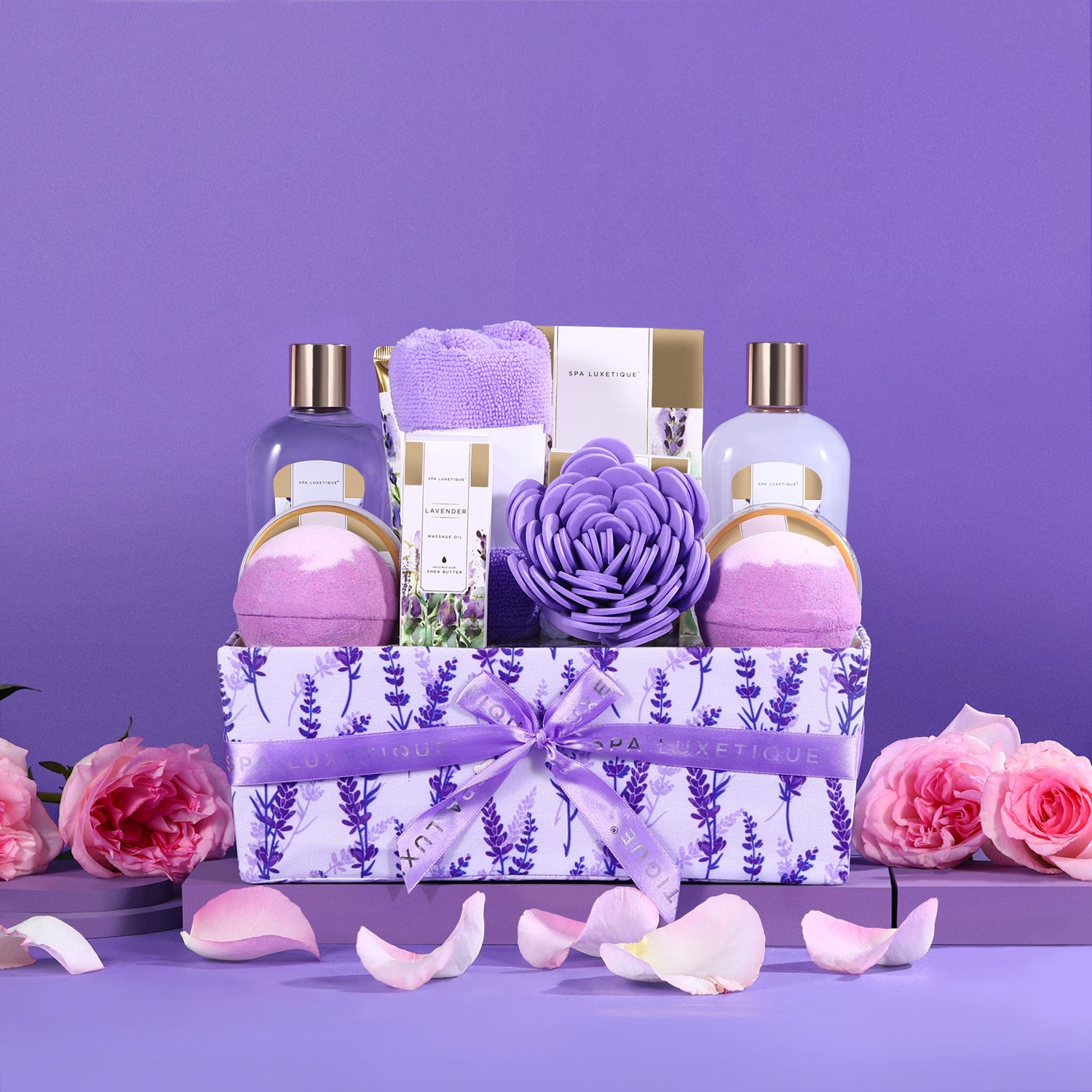 Lavender & White Jasmine Gift Set Bundle Body & Earth Inc