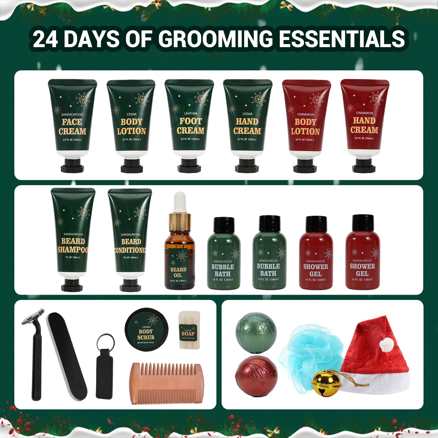 Body &amp; Earth Inc Rinse &amp; Robust Mens Christmas Gift Sets 2025 Advent Calendar