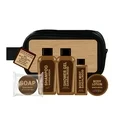 Body & Earth Inc Rinse & RobustSpa Gift Set for Men, 5PCS Wellness Santal Grooming Kit with Soap Shampoo, Shower Gel