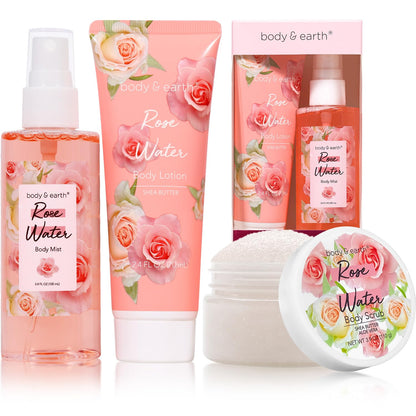 Body &amp; Earth Inc Spa Gift Set Rose Scent Bath Gift for Women