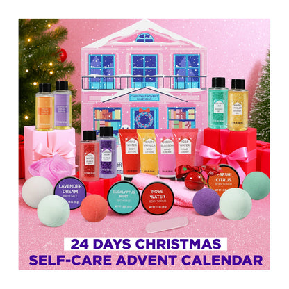 Body &amp; Earth Inc Spa Luxetique 2025 Advent Calendar, 24 Days Bath and Body Christmas Gifts Sets for Women Surprise
